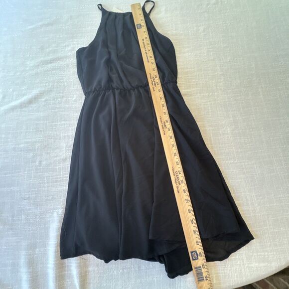Francesca’s Blue Rain Black Chiffon Halter Dress New With Tags Women’s Sz‎ Small - Picture 7 of 8